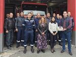 Председателят на Транспортната комисия Евелина Михалева и Мариела Кирова посетиха бургаските пожарникари, за да им благодарят за съдействието